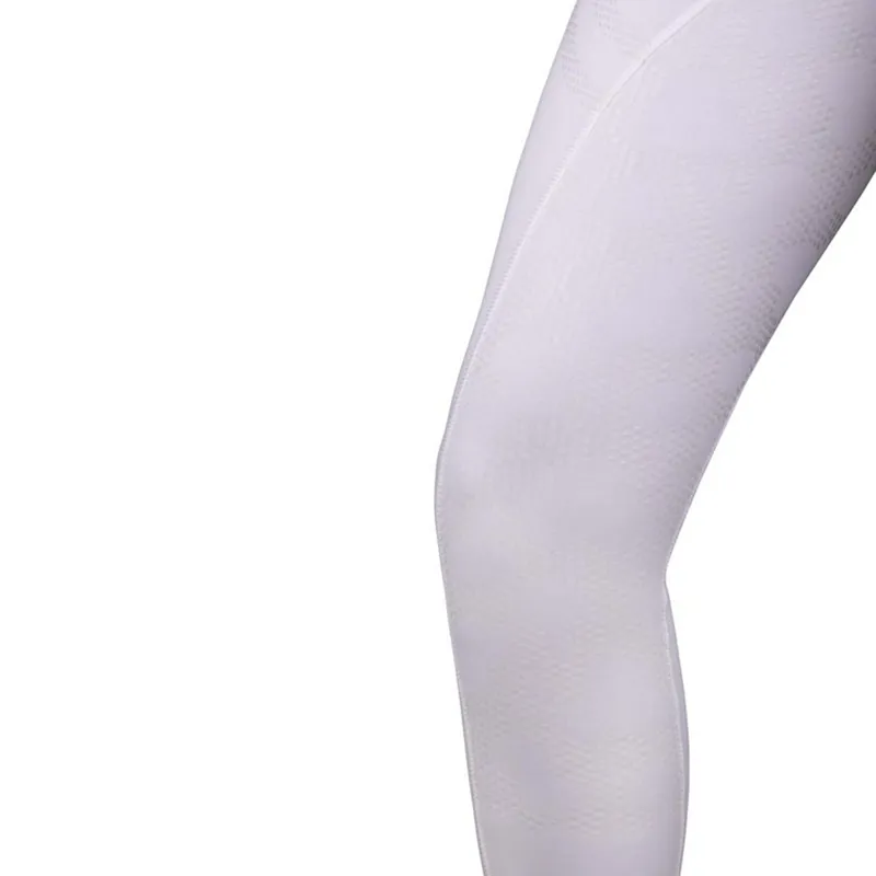 QHP Raquel Anti-Slip Full Seat Riding Tights - White-3
